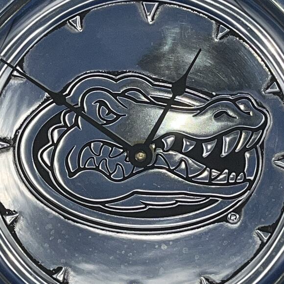 Wilton Armetale Pewter Clock Florida Gators Diamond Plate Man Cave UF Florida - Picture 2 of 5